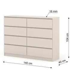 Homlando Maja dressoir S8 140 cm kashmir beige