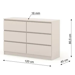 Homlando Maja dressoir S6 120 cm kashmir beige