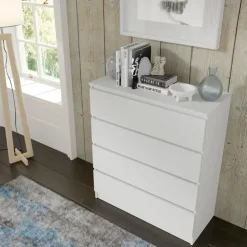 Homlando Maja dressoir S4 40x90x104 cm wit mat met 4 lades