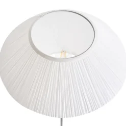 Leen Bakker MAKETSI - Staande lamp - Wit - IJzer/Stof