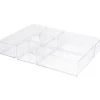 Merkloos Make-up organizer - 6-vaks - transparant acryl - 30 x 22,5 x 5 cm