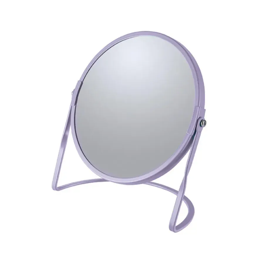 Spiegels-Spirella Make-up spiegel Cannes - 5x zoom - metaal - 18 x 20 cm - lila paars
