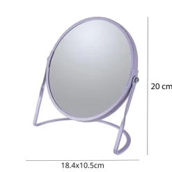 Spiegels-Spirella Make-up spiegel Cannes - 5x zoom - metaal - 18 x 20 cm - lila paars