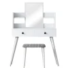 Arabic House Make-up Tafel Wit - 112cm - Incl. Kruk - Bulon