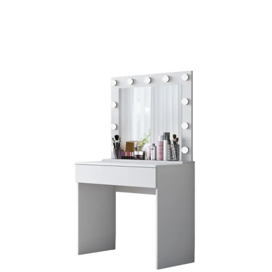 Arabic House Make-up Tafel Wit - 90cm - Incl. Spiegel - Bengisu