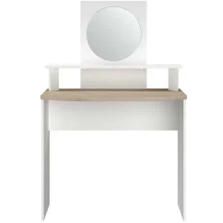 Parisot Make-uptafel Hardy-136cm-met spiegel-wit/eik