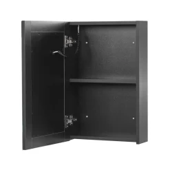 Spiegelkasten-Beliani MALASPINA - Badkamermeubel - Zwart - Multiplex