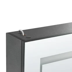 Spiegelkasten-Beliani MALASPINA - Badkamermeubel - Zwart - Multiplex
