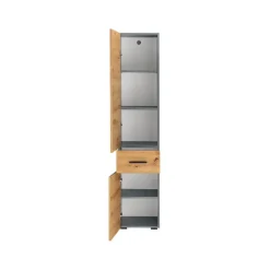 Loft24 Malika - Badkamerkast met 2deuren en 1 lade in antracite/eiken