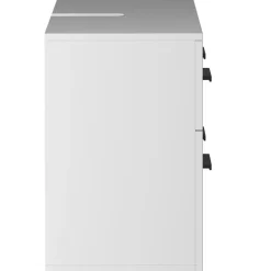 Dorel Home Malika - Wastafelonderkast 80 cm met 1 klep 1 lade in antraciet wit
