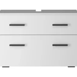 Dorel Home Malika - Wastafelonderkast 80 cm met 1 klep 1 lade in antraciet wit
