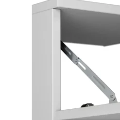Dorel Home Malika - Wastafelonderkast 80 cm met 1 klep 1 lade in antraciet wit