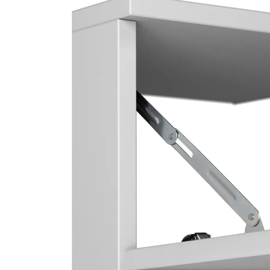Dorel Home Malika - Wastafelonderkast 80 cm met 1 klep 1 lade in antraciet wit