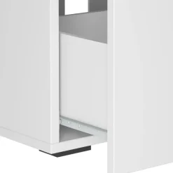 Dorel Home Malika - Wastafelonderkast 60 cm met 1 klep 1 lade in antraciet wit