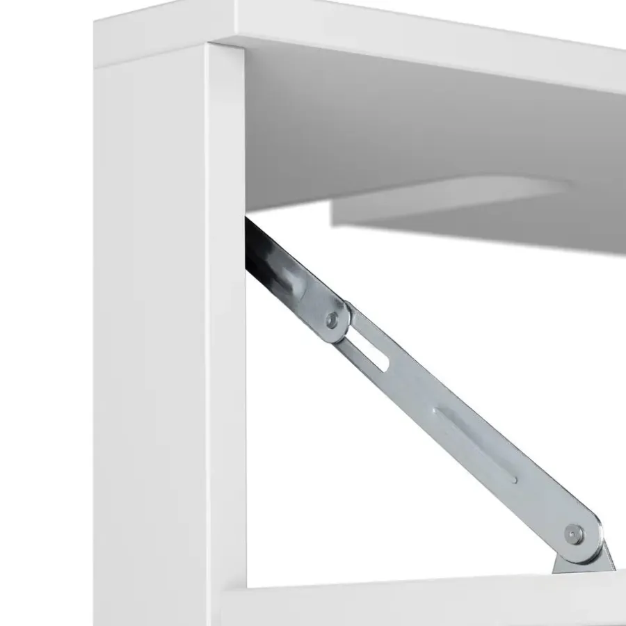 Dorel Home Malika - Wastafelonderkast 60 cm met 1 klep 1 lade in antraciet wit