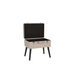 Hockers En Voetenbanken-Beliani MALLARD - Hocker - Beige - Kunstleer