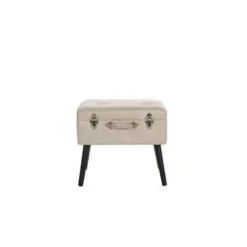 Hockers En Voetenbanken-Beliani MALLARD - Hocker - Beige - Kunstleer