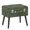 Hockers En Voetenbanken-Beliani MALLARD - Hocker - Groen - Corduroy