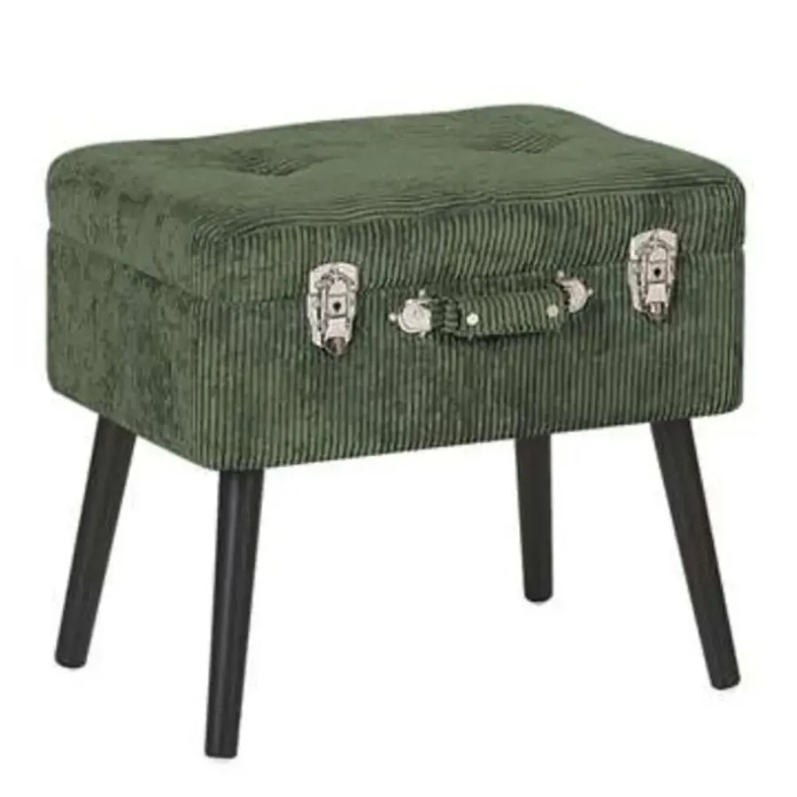 Hockers En Voetenbanken-Beliani MALLARD - Hocker - Groen - Corduroy
