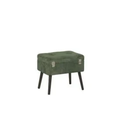 Hockers En Voetenbanken-Beliani MALLARD - Hocker - Groen - Corduroy