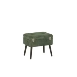 Hockers En Voetenbanken-Beliani MALLARD - Hocker - Groen - Corduroy