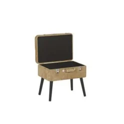 Hockers En Voetenbanken-Beliani MALLARD - Hocker - Lichtbruin - Corduroy