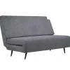 Slaapbanken|Slaapbanken-Dorel Home Mallory - Slaapbank 140 cm in antraciet fluweel