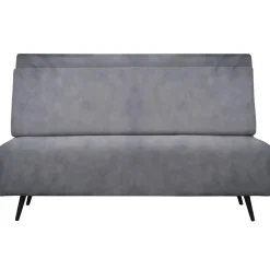 Slaapbanken|Slaapbanken-Dorel Home Mallory - Slaapbank 140 cm in antraciet fluweel