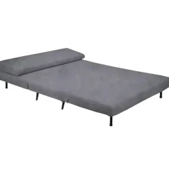 Slaapbanken|Slaapbanken-Dorel Home Mallory - Slaapbank 140 cm in antraciet fluweel