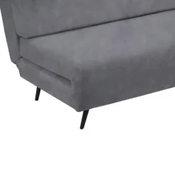 Slaapbanken|Slaapbanken-Dorel Home Mallory - Slaapbank 140 cm in antraciet fluweel