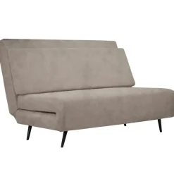 Dorel Home Mallory - Slaapbank 140 cm in taupe fluweel