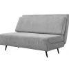 Dorel Home Mallory - Slaapbank 140 cm in grijze stof
