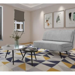 Dorel Home Mallory - Slaapbank 140 cm in grijze stof