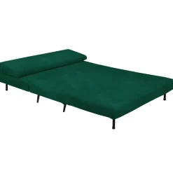 Slaapbanken|Slaapbanken-Dorel Home Mallory - Slaapbank 140 cm in donkergroene fluweel
