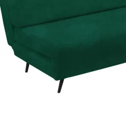 Slaapbanken|Slaapbanken-Dorel Home Mallory - Slaapbank 140 cm in donkergroene fluweel