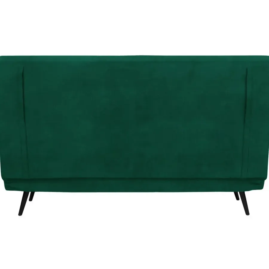 Slaapbanken|Slaapbanken-Dorel Home Mallory - Slaapbank 140 cm in donkergroene fluweel