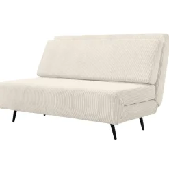 Slaapbanken|Slaapbanken-Dorel Home Mallory - Slaapbank 140 cm in crèmekleurige stof