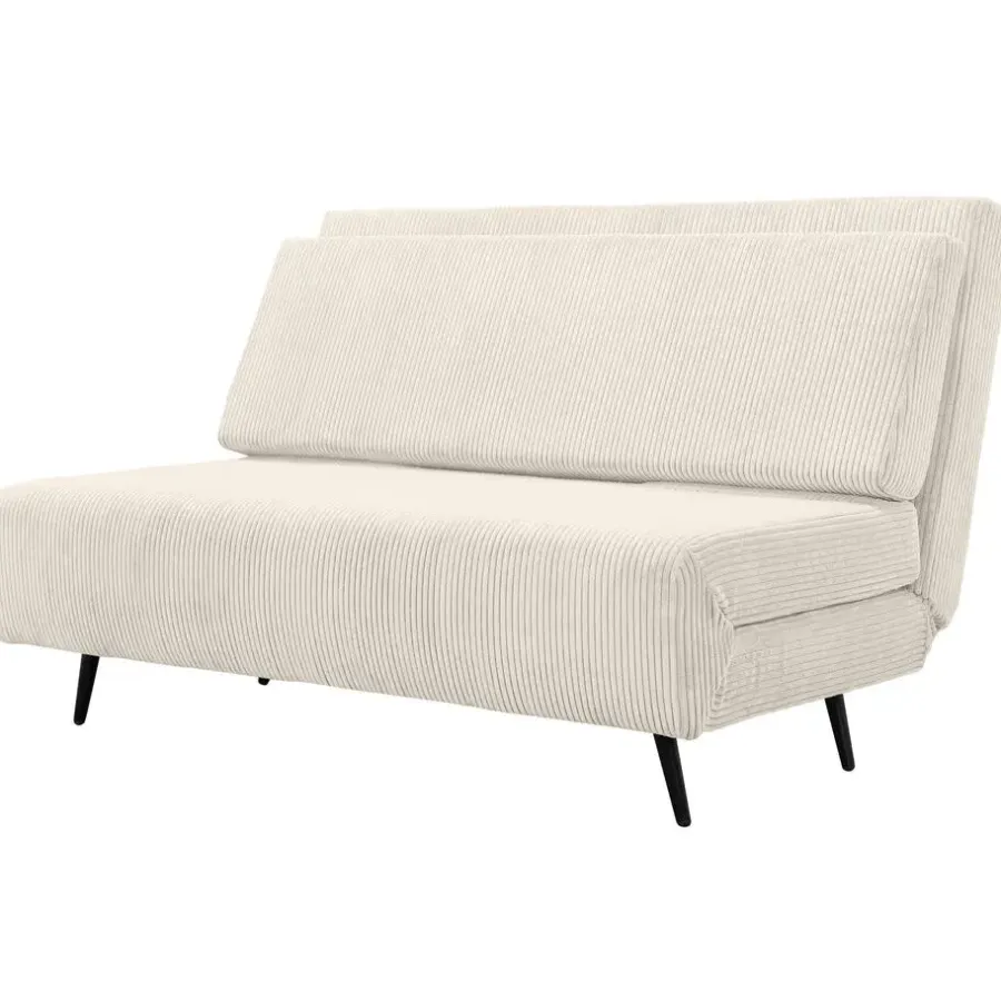 Slaapbanken|Slaapbanken-Dorel Home Mallory - Slaapbank 140 cm in crèmekleurige stof
