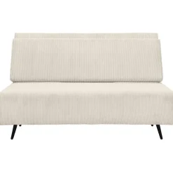 Slaapbanken|Slaapbanken-Dorel Home Mallory - Slaapbank 140 cm in crèmekleurige stof