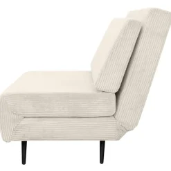 Slaapbanken|Slaapbanken-Dorel Home Mallory - Slaapbank 140 cm in crèmekleurige stof