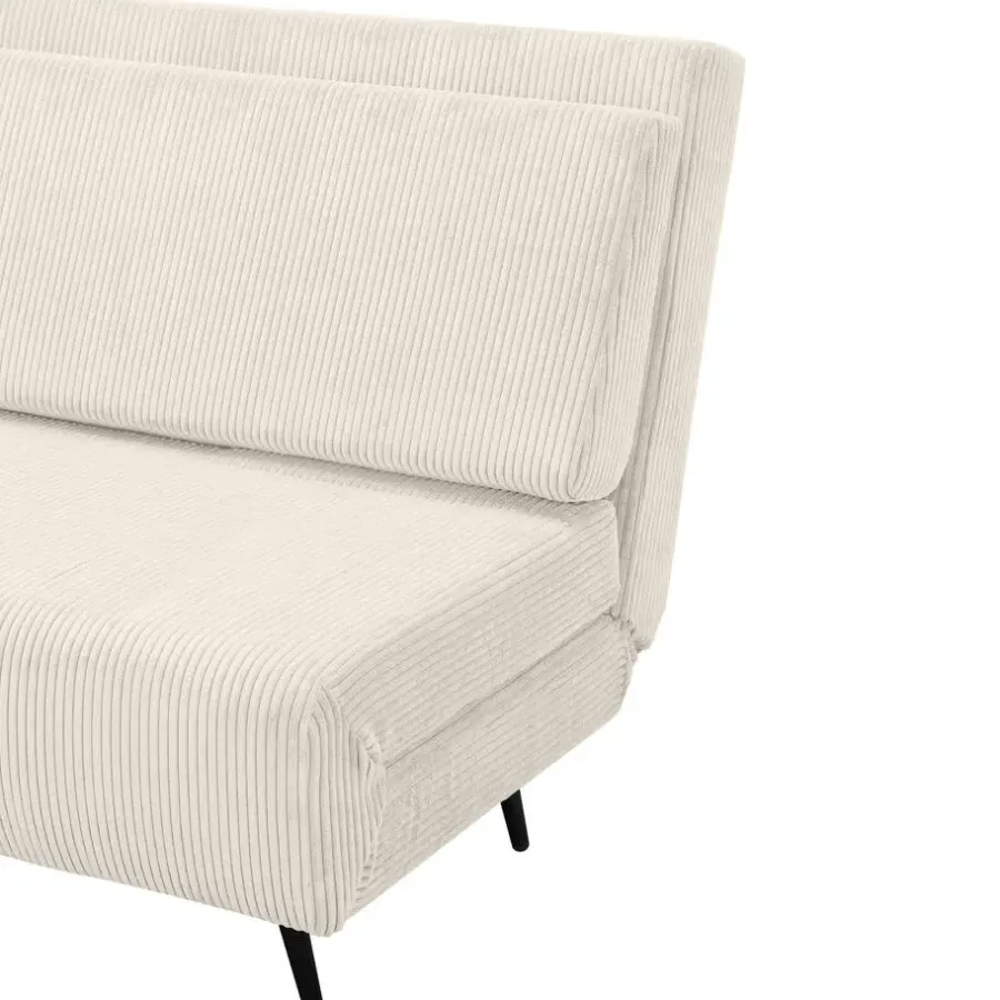 Slaapbanken|Slaapbanken-Dorel Home Mallory - Slaapbank 140 cm in crèmekleurige stof