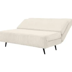 Slaapbanken|Slaapbanken-Dorel Home Mallory - Slaapbank 140 cm in crèmekleurige stof