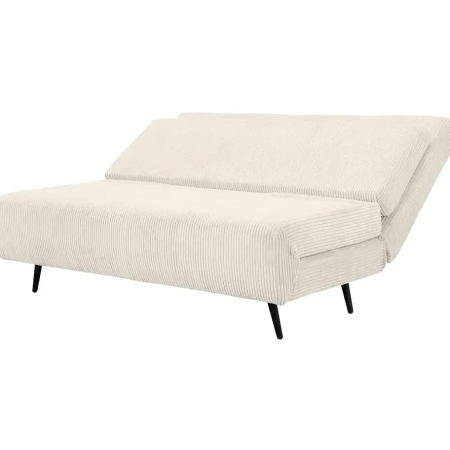 Slaapbanken|Slaapbanken-Dorel Home Mallory - Slaapbank 140 cm in crèmekleurige stof