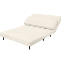Slaapbanken|Slaapbanken-Dorel Home Mallory - Slaapbank 140 cm in crèmekleurige stof