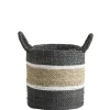 Leen Bakker Mand Bologna - naturel/zwart/wit - 35xØ33 cm