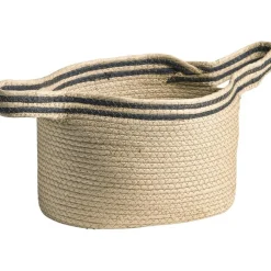 Opbergmanden-Leen Bakker Mand Mila - écru - 32x29x25 cm