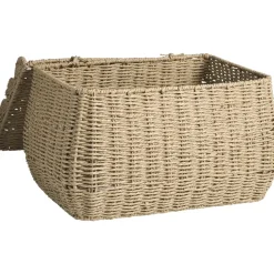 Leen Bakker Mand Moda met deksel - bruin - 32x42x25 cm