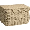 Opbergmanden-Leen Bakker Mand Moda met deksel - bruin - 27x37x23 cm