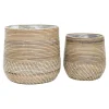 Opbergmanden-House Nordic Mand Naturel Rotan - Set Van 2 - Moro Kubu