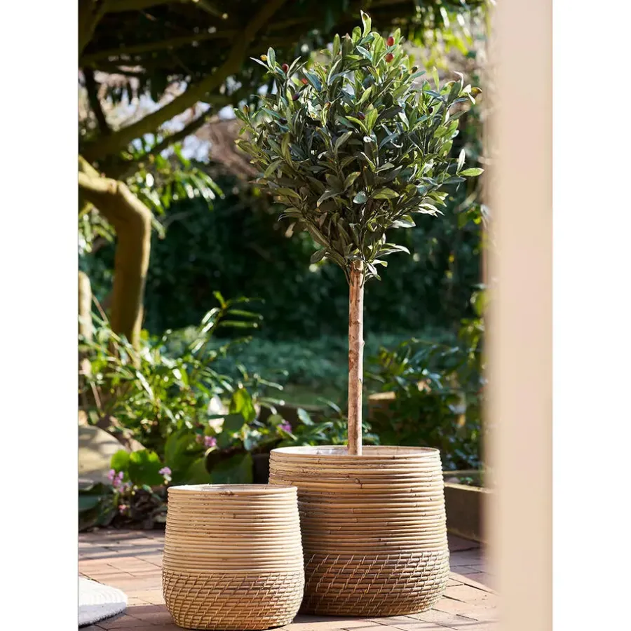 Opbergmanden-House Nordic Mand Naturel Rotan - Set Van 2 - Moro Kubu